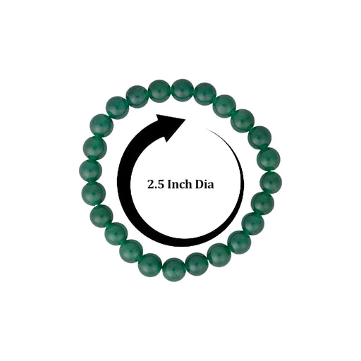 Jade Bracelet - 2.5 inches | Semi Precious Bracelet / Beaded Bracelet for Men & Women - Bracelet
