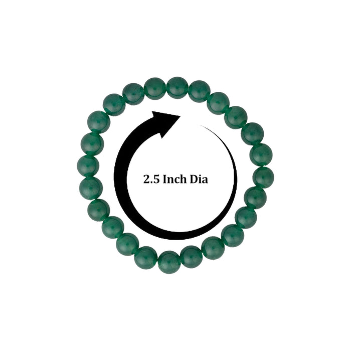 Jade Bracelet - 2.5 inches | Semi Precious Bracelet / Beaded Bracelet for Men & Women - Bracelet