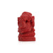 Coral Ganesh Murti- 1.25 X 1.25 Inches | Synthetic Ganpati Murti/Sitting Vinayaka Idol For Pooja & Car Dashboard - Sphatik & Semi Precious Stone Murties