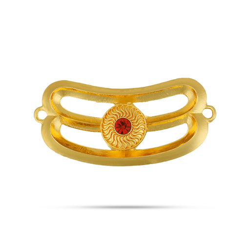 Gold Polish Vibuthi Pattai - 0.5 x 1 Inch | Tripundra Tilak/ Shivan Vibhuti Pattai/ Thiruneer Pattai for Deity - Head & Face Accessories