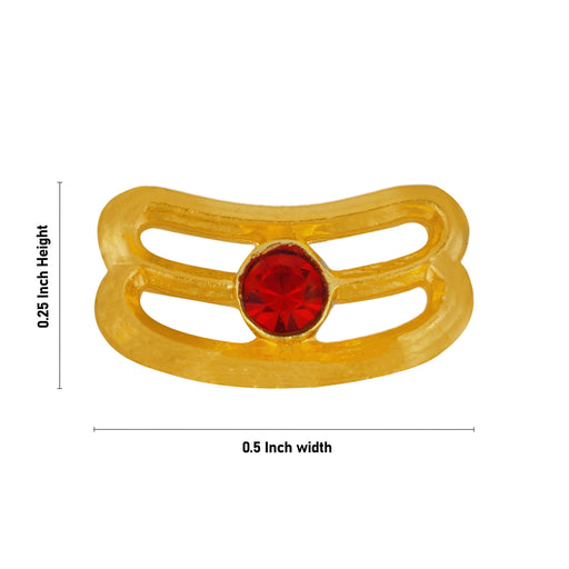 Gold Polish Vibuthi Pattai - 0.25 x 0.5 Inch | Tripundra Tilak/ Shivan Vibhuti Pattai/ Thiruneer Pattai for Deity - Head & Face Accessories