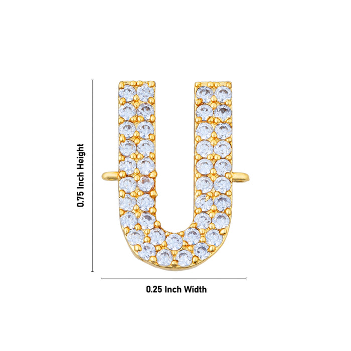 Vishnu Tilak - 0.75 X 0.25 Inch | Vadakalai U Shape Perumal Namam/ AD Stone Vishnu Namam For Deity Decoration - Head & Face Accessories