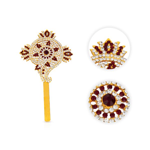 Shankh Chakra - 6.5 Inch | Stone Shankha Chakra/ Shank Chakr for Deity - Deity Accessories