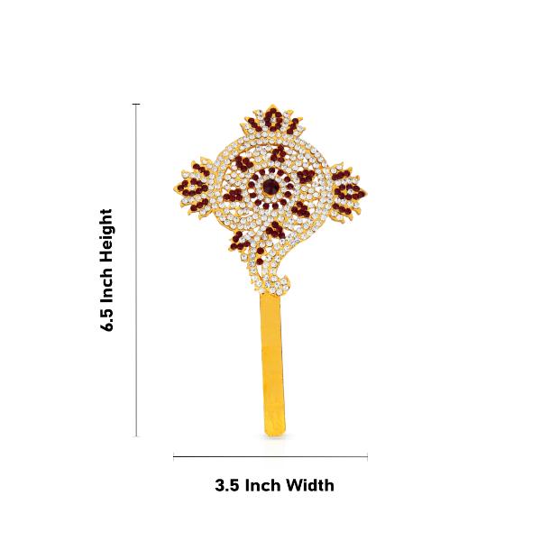 Shankh Chakra - 6.5 Inch | Stone Shankha Chakra/ Shank Chakr for Deity - Deity Accessories