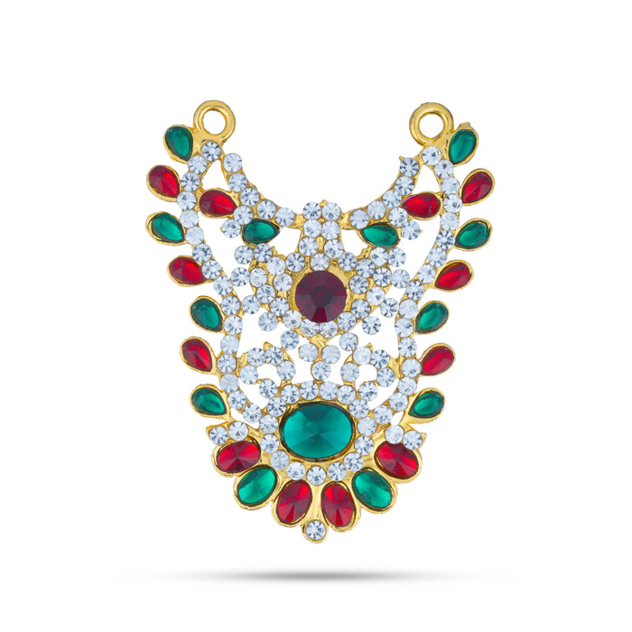 Stone Necklace - 4.5 Inches | Multi Colour Stone Haram/ Stone Jewellery for Deity