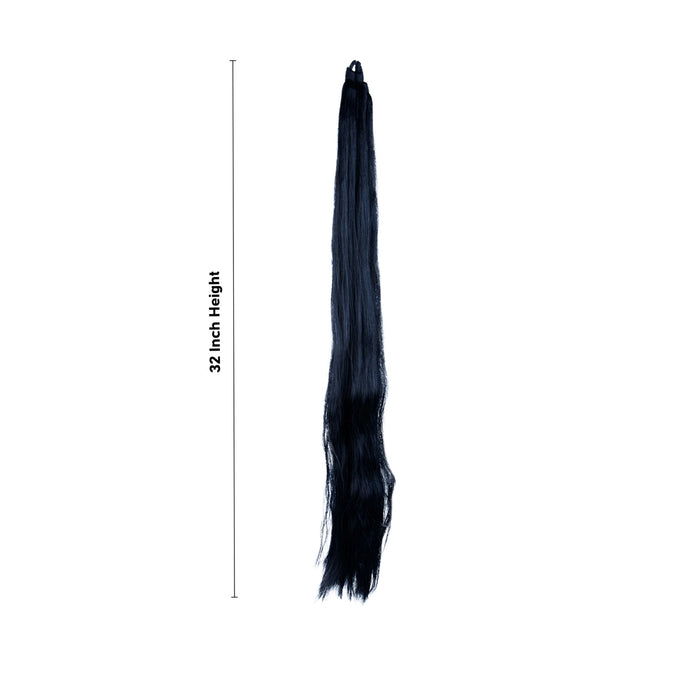 Artificial Hair - 32 Inches | Synthetic Hair Extensions/ Fake Hair For Traditional Styling & Deity Decor