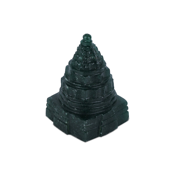 Maha Meru Shree Yantra - 2 x 1.5 Inches | Zade Mahameru Yantra/ Sri Chakra Maha Meru for Pooja - Maha Meru & Yantra