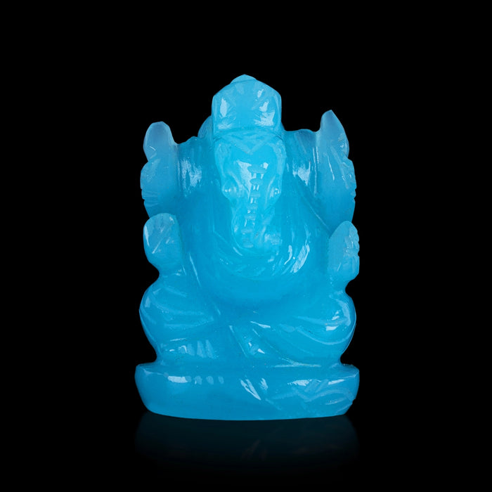 Opal Ganesh Murti - 2 x 1.25 Inches | Opal Vinayaka Statue / Ganpati Idol for Pooja
