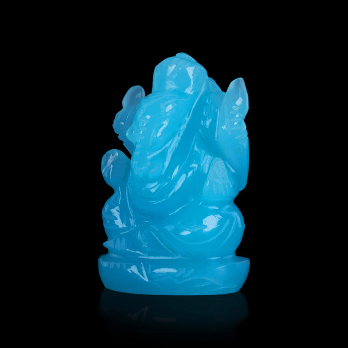 Opal Ganesh Murti - 2 x 1.25 Inches | Opal Vinayaka Statue / Ganpati Idol for Pooja