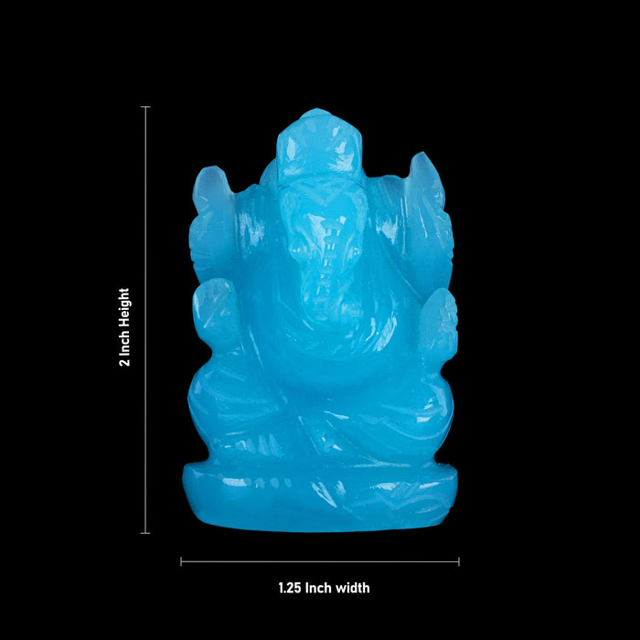 Opal Ganesh Murti - 2 x 1.25 Inches | Opal Vinayaka Statue / Ganpati Idol for Pooja