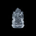 Sphatik Ganesh Murti - 2.75 x 1.5 Inches | Ganpati Murti/ Vinayaka Statue for Worship - Sphatik & Semi Precious Stone Murties