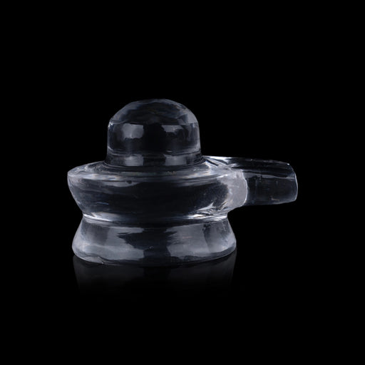 Sphatik Shivlinga - 1.25 x 1.5 Inches | Spatika Shivalinga / Sphatik Shivalinga for Pooja - Sphatik & Semi Precious Stone Murties
