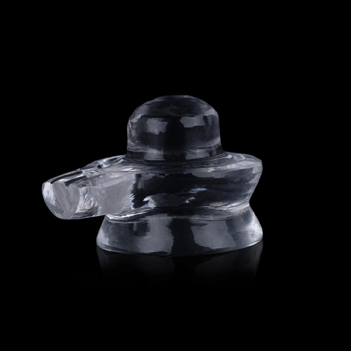 Sphatik Shivlinga - 1.25 x 1.5 Inches | Spatika Shivalinga / Sphatik Shivalinga for Pooja - Sphatik & Semi Precious Stone Murties