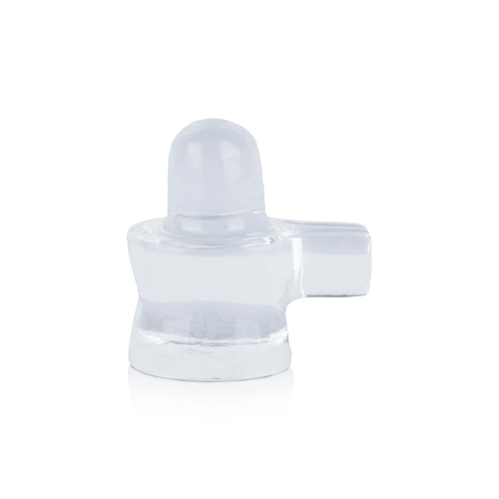 Spatik Shivlinga - 1.75 x 1.5 Inches | Sphatika Shivalinga / Sphatik Shivalinga for Pooja - Sphatik & Semi Precious Stone Murties