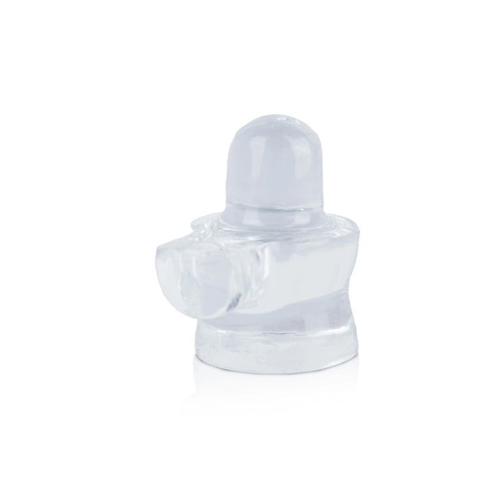 Spatik Shivlinga - 1.75 x 1.5 Inches | Sphatika Shivalinga / Sphatik Shivalinga for Pooja - Sphatik & Semi Precious Stone Murties