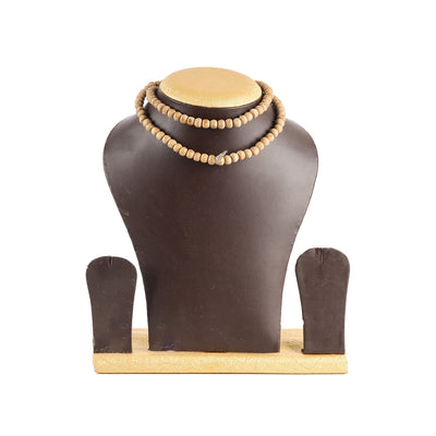 Tulasi Mala With Thread Knot - 17 Inches | 10 mm/ 108 Beads Thulasi Malai/ Tulsi Kanthi Mala for Meditation