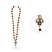 Rudraksha Mala With Trishul Locket - 17.5 Inches | Ruthratcham Malai With Gold Polish Cup for Meditation - Rudraksha Mala, Pendant, Bracelet