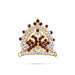 Half Stone Crown - 1.5 x 1.5 Inches | Kireedam/ Mukut/ Kiridam for Deity Decor - Head & Face Accessories