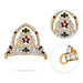 Half Stone Crown - 1.5 x 1.5 Inches | Kireedam/ Mukut/ Kiridam for Deity Decor - Head & Face Accessories