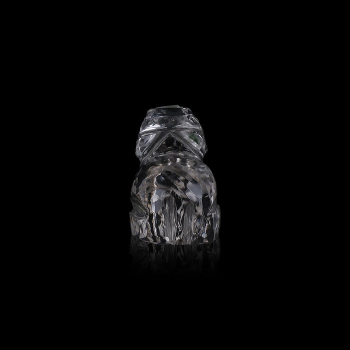 Sphatik Nandi Statue - 0.75 x 1.25 Inches | Spatika Nandi Idol/ Sphatik Nandi Murti for Pooja - Sphatik & Semi Precious Stone Murties