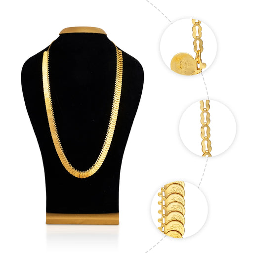 Kasumala Haram - 9 Inches | Gold Polish Kaasumala/ Kasumalai/ Artificial Jewelry For Deity & Traditional Wear - Ethnic Wear Accessories