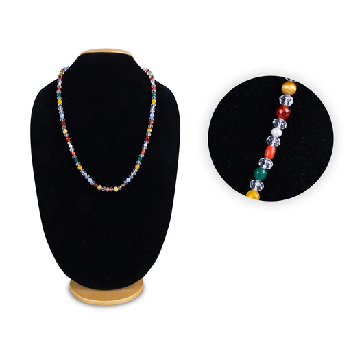 Navaratna Mala - 17.5 Inches | 108 Beads/ Crystal Mala/ Navarathna Mala for Men & Women - Navaratna Mala, Pendant, Bracelet