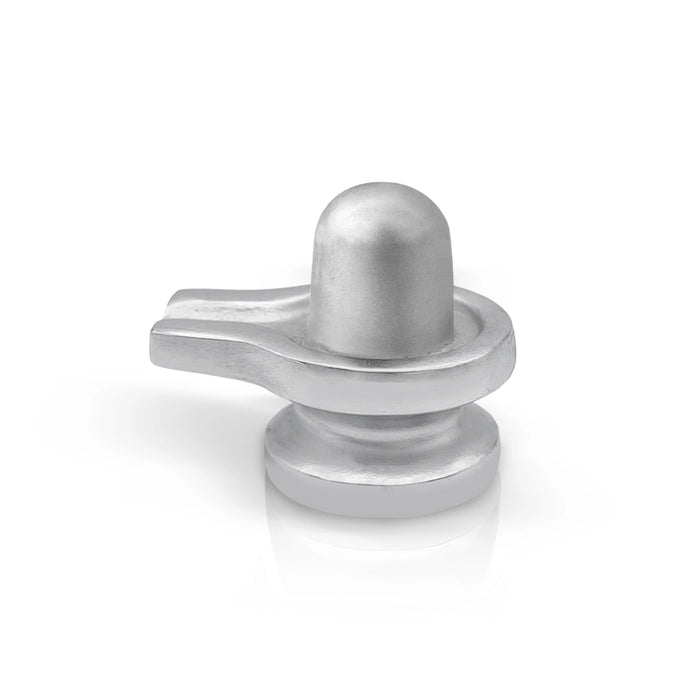 Mercury Shivling Murti- 1 x 1 Inches | Shiva Lingam Idol / Shivling Statue For Pooja - Sphatik & Semi Precious Stone Murties
