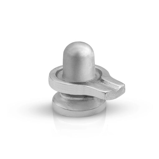 Mercury Shivling Murti- 1 x 1 Inches | Shiva Lingam Idol / Shivling Statue For Pooja - Sphatik & Semi Precious Stone Murties