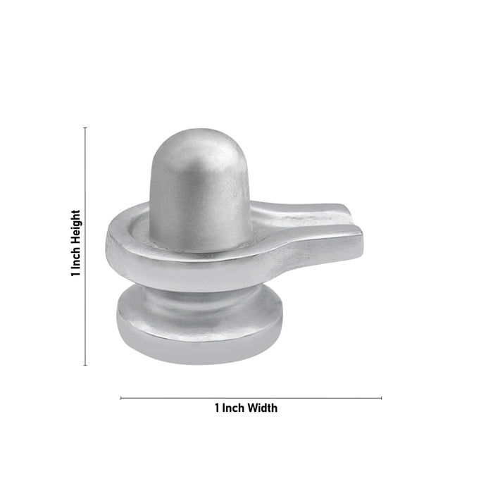 Mercury Shivling Murti- 1 x 1 Inches | Shiva Lingam Idol / Shivling Statue For Pooja - Sphatik & Semi Precious Stone Murties