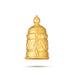 Full Gold Polish Kireedam - 1.75 X 1 Inches | Single Stone Crown/ Kiridam/ Mukut For Deity Alangaram - Head & Face Accessories