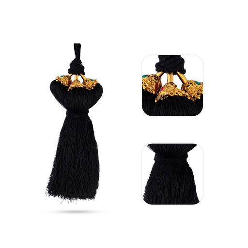 Hair Kunjalam - 5.5 Inches | Kuchi / Jada Kuppulu / Bridal Hair Accessory / Jewellery For Dance & Hair Decor - Ethnic Wear Accessories