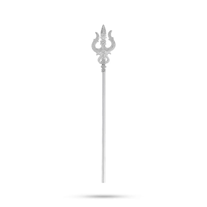 Shivan Soolam - 10.25 Inches | Metal Astras / Stone Trishul / Durga Maa Soolam / Trishul for Pooja - Deity Accessories