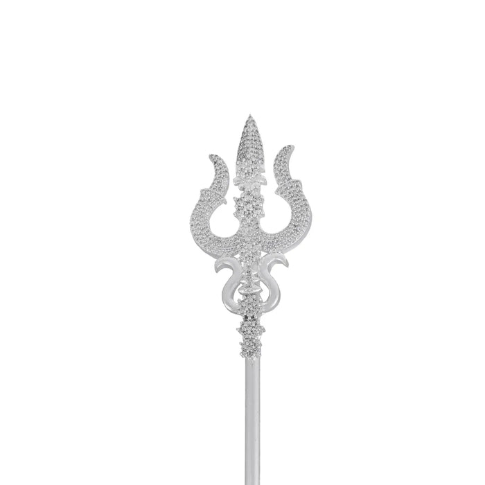 Shivan Soolam - 10.25 Inches | Metal Astras / Stone Trishul / Durga Maa Soolam / Trishul for Pooja - Deity Accessories