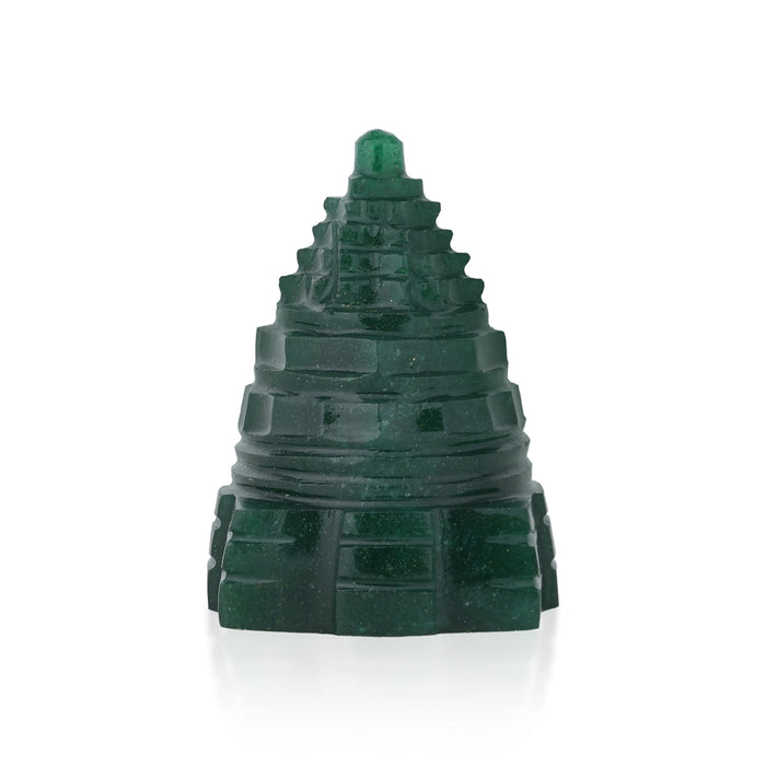 Maha Meru - 2.25 x 1.25 Inches | Jade Sri Yantra/ Mahameru Yantra/ Shri Yantra for Pooja