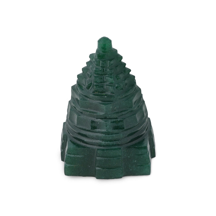 Maha Meru - 2.25 x 1.25 Inches | Jade Sri Yantra/ Mahameru Yantra/ Shri Yantra for Pooja