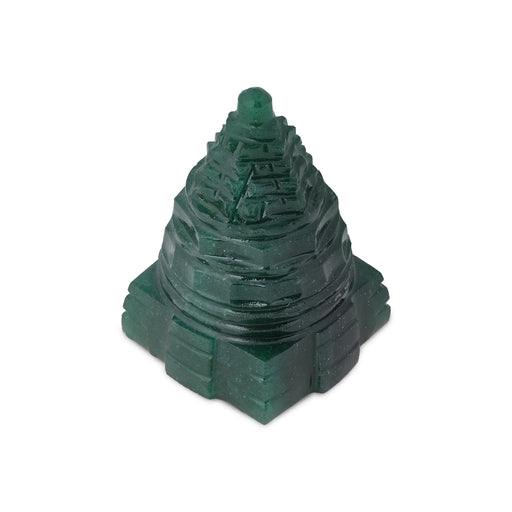 Maha Meru - 2.25 x 1.25 Inches | Jade Sri Yantra/ Mahameru Yantra/ Shri Yantra for Pooja - Maha Meru & Yantra