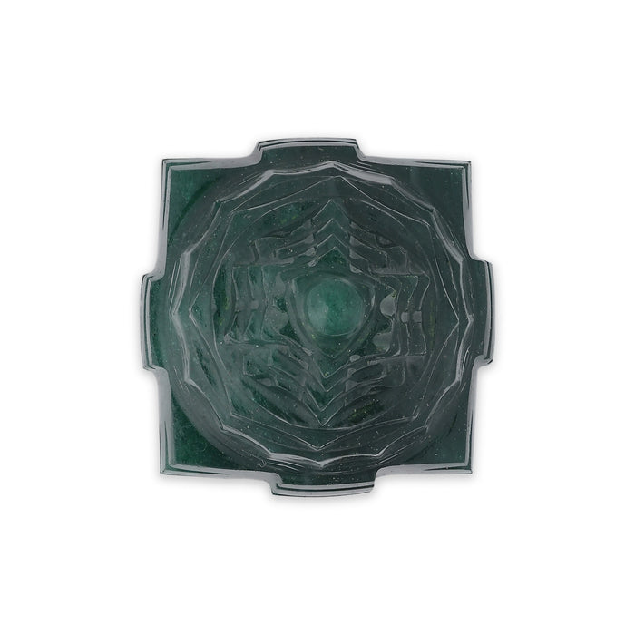 Maha Meru - 2.25 x 1.25 Inches | Jade Sri Yantra/ Mahameru Yantra/ Shri Yantra for Pooja