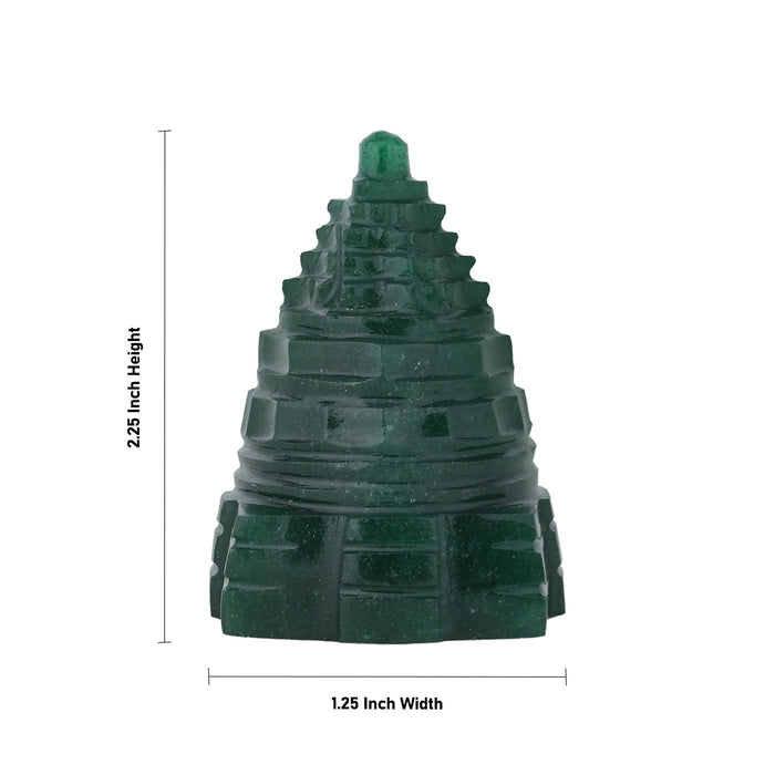 Maha Meru - 2.25 x 1.25 Inches | Jade Sri Yantra/ Mahameru Yantra/ Shri Yantra for Pooja