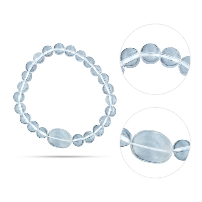 Spatik Bracelet - 2.5 inches |Sphatika Stone Hand Band for Cooling Effect/ beaded bracelet for men & women - Bracelet