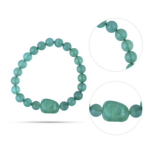 Green Aventurine Bracelet - 2.5 inches| semi precious Bracelet/ Beaded Bracelet for Men & Women - Bracelet