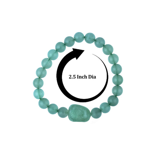 Green Aventurine Bracelet - 2.5 inches| semi precious Bracelet/ Beaded Bracelet for Men & Women - Bracelet
