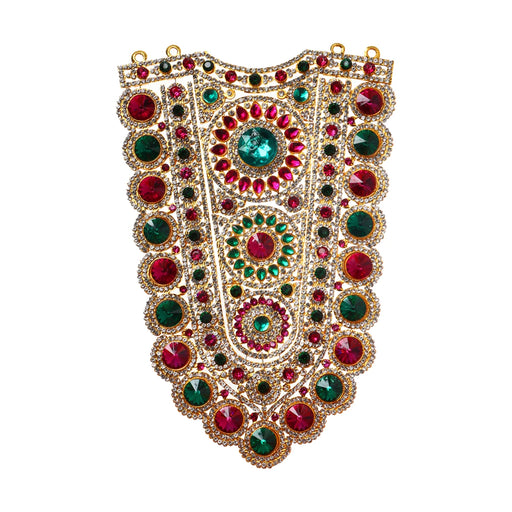 Stone Haram - 11 Inches | Multicolour Stone Jewellery/ Kabai Necklace for Deity - Neck & Body Accessories