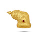 Andal Kireedam - 3 X 2.25 Inches | Single Stone Kiridam/ Gold Polish Crown/ Mukut For Deity Decoration - Head & Face Accessories