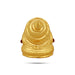 Andal Kireedam - 3 X 2.25 Inches | Single Stone Kiridam/ Gold Polish Crown/ Mukut For Deity Decoration - Head & Face Accessories