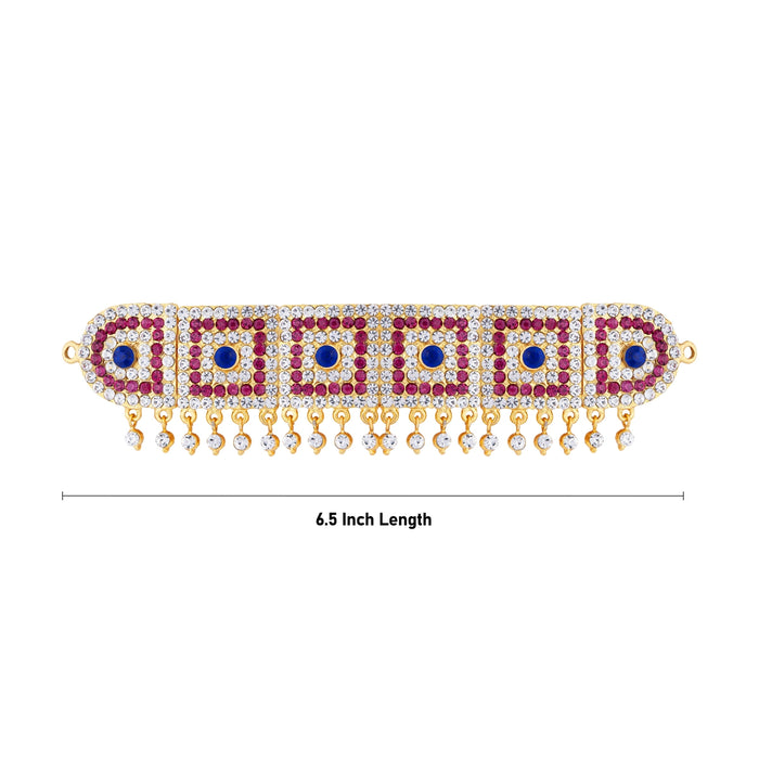 Hip Belt - 6.5 x 1 Inches | Waist Belt/ Stone Belt/ Artificial Jewelry for Deity - Waist & Leg Accessories