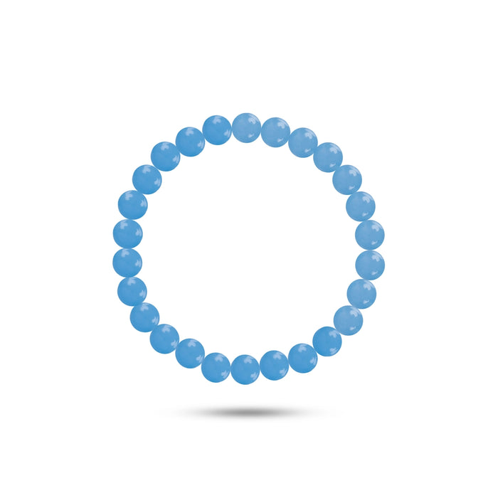 Blue Aquamarine Bracelet - 2.5 Inches | Wrist Band/ Gemstone Hand Band for Daily Wear