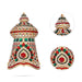 Vishnu Half Crown - 6.5 x 3.5 Inches | Multicolour Stone Kireedam/ Vishnu Kiridam/ Mukut for Deity - Head & Face Accessories