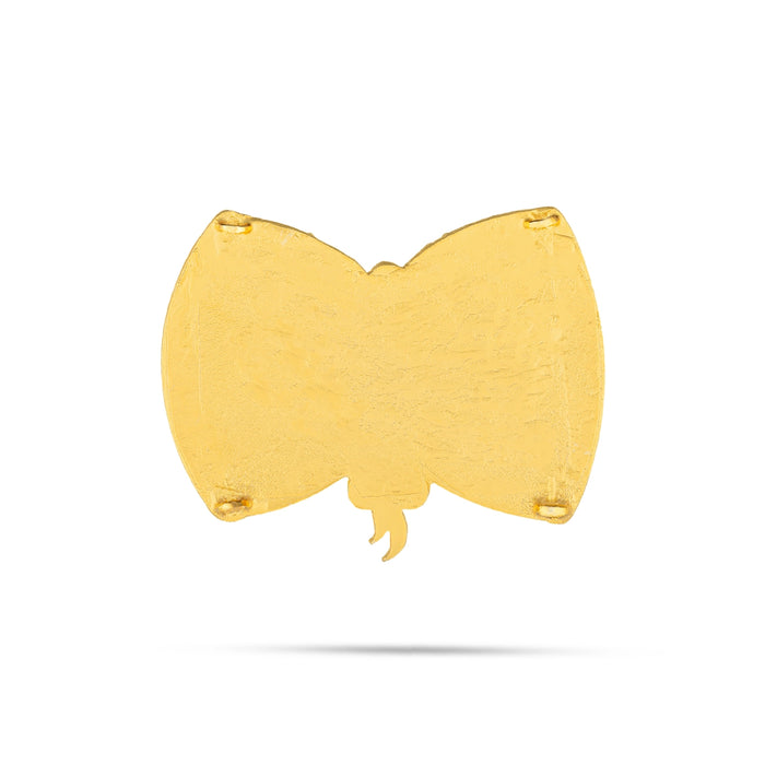 Damaru - 4 X 3 Inches | Multicolour Stone Udukkai/ Udukai For Deity Decor - Deity Accessories