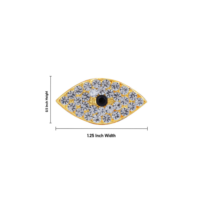 Stone Eye Set - 0.5 x 1.25 Inches | Amman Kanmalar/ Stone Kanmalar for Deity