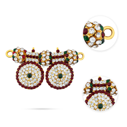 Mangalsutra - 1.5 x 3 Inches | Multi Colour Stone Thali/ Mangalyam Thali/ Thirumangalyam for Deity - Neck & Body Accessories